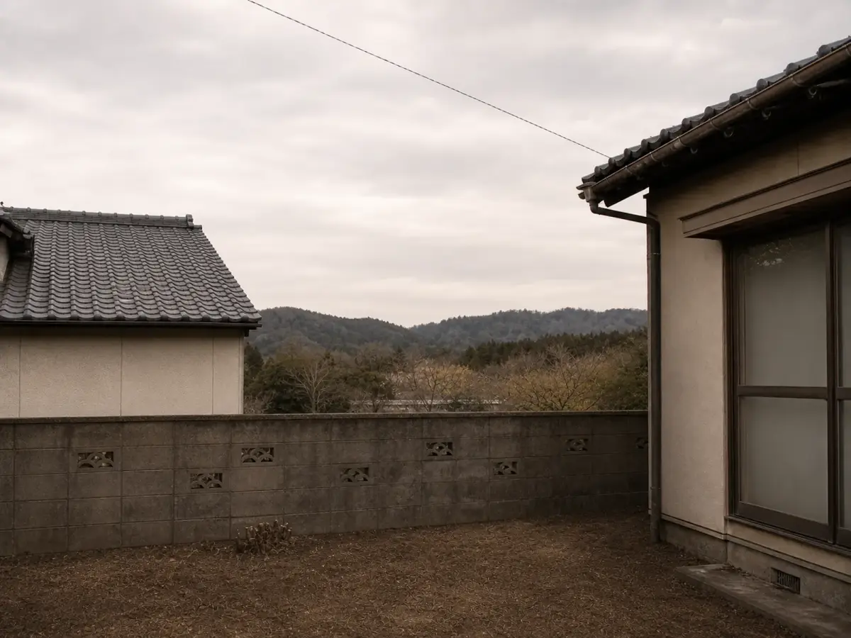 伐採後の庭（イメージ）